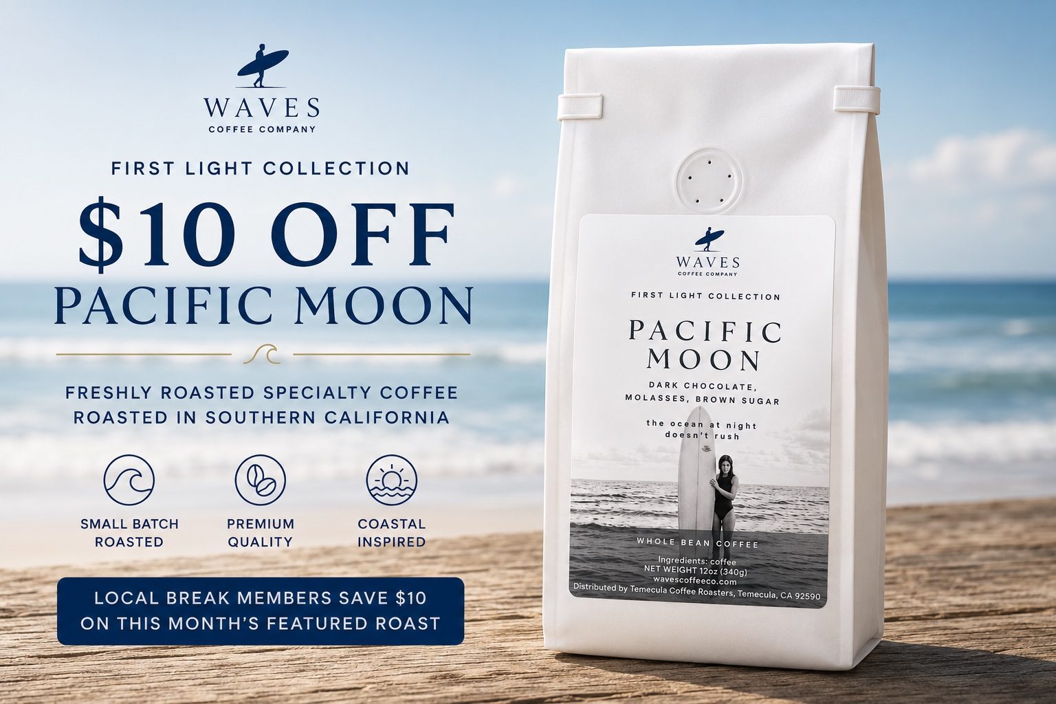 🌊 $10 off our current featured roast
